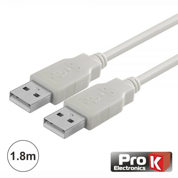Cabo USB-A 2.0 Macho / USB-A Macho 1.8m PROK - (CUSB203/1.8W)