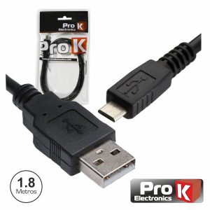 Cabo USB-A 2.0 Macho / Micro USB-B Macho 1.8m PROK - (CUSB201/1.8)