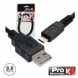 Cabo USB-A 2.0 Macho / Micro USB-B Macho 0.8m PROK - (CUSB201/0.8)