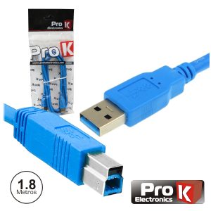 Cabo USB-A 3.0 Macho / USB-B Macho 1.8m PROK - (CUSB300/1.8)