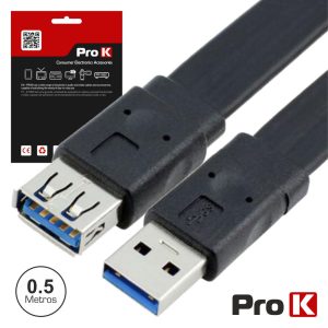 Cabo USB-A 3.0 Macho / Fêmea 0.5m PROK - (CUSB301/0.5FT)
