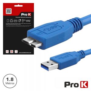 Cabo USB-A 3.0 Macho / Micro USB-B Macho 1.8m PROK - (CUSB302/1.8)