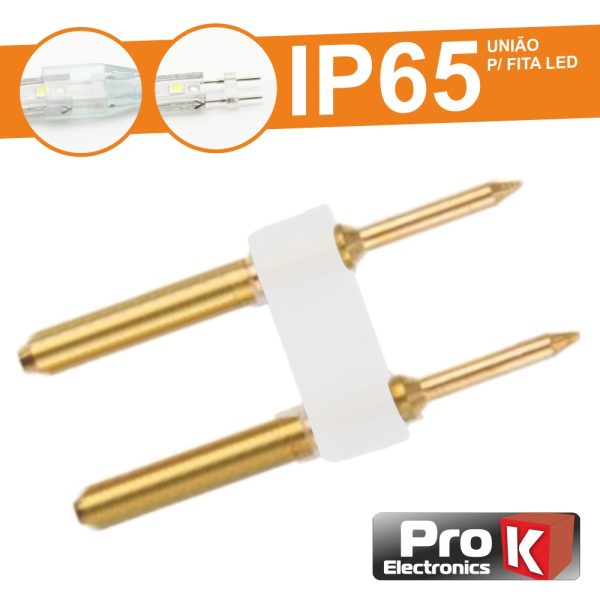 União Plástico P/ Fita LEDS 2p Monocor IP65 PROK - (FL50/PI)