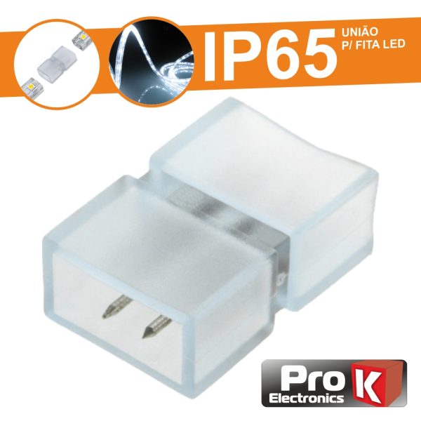União Borracha P/ Fita LEDS 2p Monocor IP65 PROK - (FL50/UP)