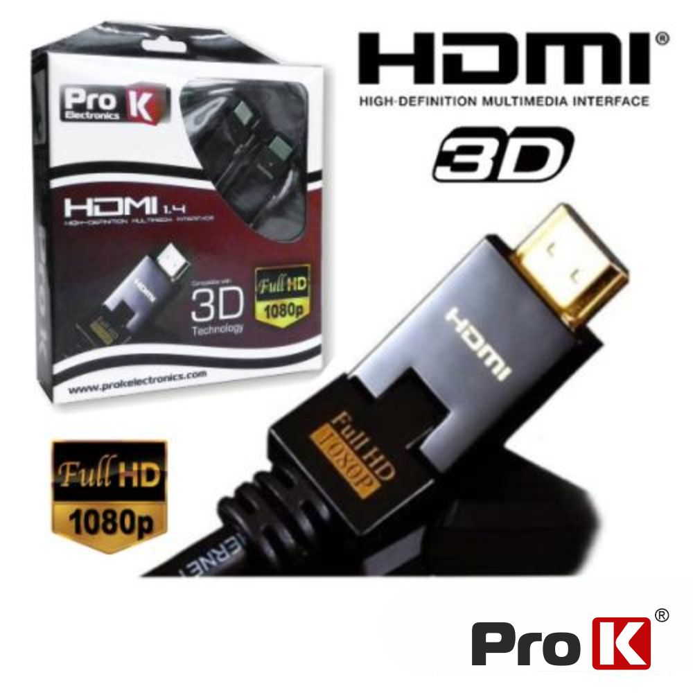 Cabo Pro HDMI 1.4 Digital Nylon Filtro 1.5m PROK - (FLEX1.5)