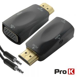 Conversor HDMI -> VGA C/ Áudio PROK - (INF-HDMIVGA03)