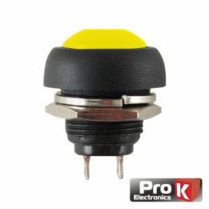 Interruptor Pressão Redondo 0.5a-250vac Amarelo 12mm IP65 - (ITR015Y)