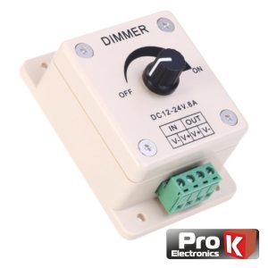 Regulador De Luz LED Dimmer Branco 12V 8a 96W PROK - (LEDDIMMER12V8A)