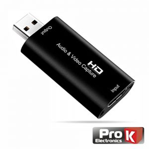 Placa Captura HDMI Audio E Vídeo P/ USB 4K 60Hz PROK - (PK-HDMICPTUSB02)
