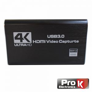 Placa Captura HDMI LOOP P/ USB 3.0/HDMI/MIC 4K 60Hz PROK - (PK-HDMICPTUSB04)