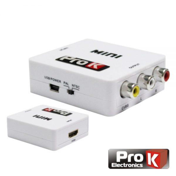 Conversor HDMI > Composto + Audio PROK - (PK-HDMIRCA)