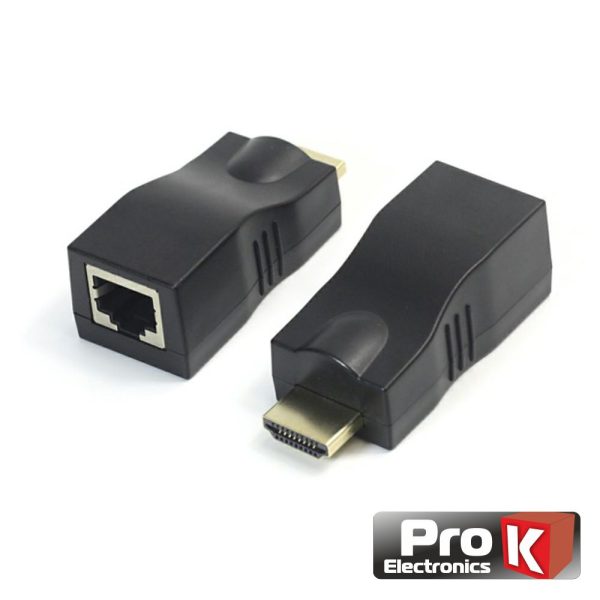 Extensor de Sinal HDMI Via RJ45 30M PROK - (PK-HDMIRJ45EXT03)