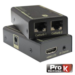 Extensor de Sinal HDMI Via RJ45 CAT5/6 PROK - (PK-HDMIRJ45EXT)