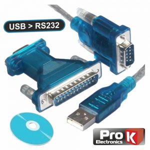 Cabo Adaptador USB / Porta Serie 1M PROK - (PK-USBSERIE1)