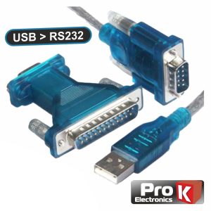Cabo Adaptador USB / Porta Serie RS232 1M PROK - (PK-USBSERIE1)