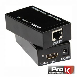 Receptor E Transmissor HDMI Via RJ45 CAT5e/6 60m PROK - (PK-HDMIRJ45EXT02)